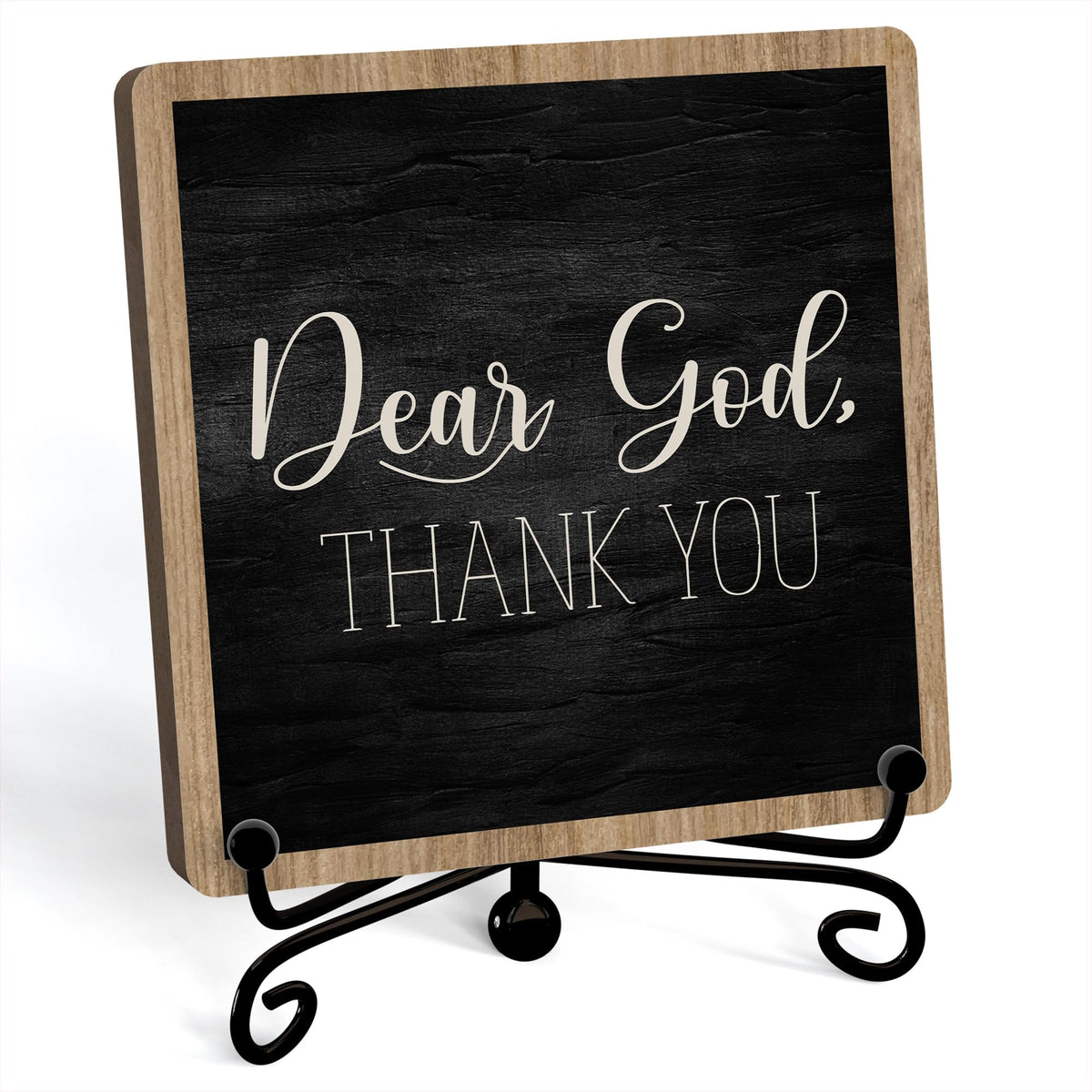 Modern Farmhouse Decor, Home Decor For Living Room, Boho Chic Aesthetic Shelf Decorations, Christian Dear God Sign, Farm House Entryway Tv Stand Fireplace Coffee Table Decoration (01)