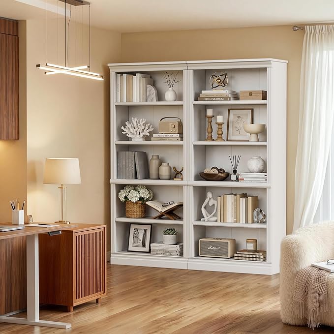 Furniwell Bookcase Bookshelves, 5-Shelf Tall Bookcase 71" Wood Open Display
