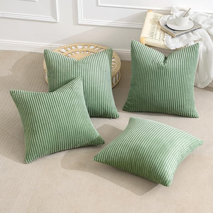 MIULEE Boho Farmhouse Throw Pillow Covers 18x18 Inch Set of 4 Mordern Nordic