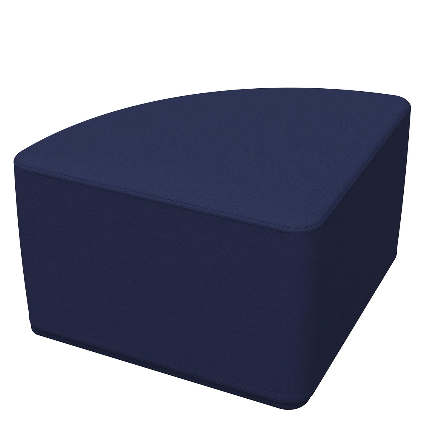 FDP SoftScape Pie Ottoman, Collaborative Flexible Seating for Kids, Teens Soft, Sturdy Foam Furniture for In-Home Learning, Classrooms, Offices, Libraries, Junior 12" H (4-Piece) - Navy/Powder Blue