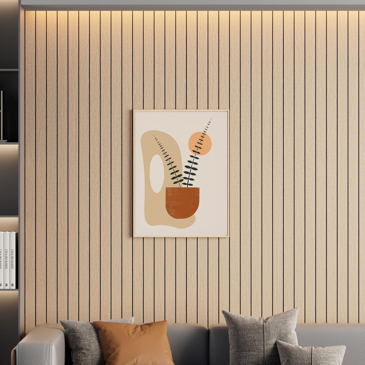 Arthome Peel and Stick Slat Wall Panels 15.7 "x400,Self-Adhesive PVC Wood Grain Wallpaper Panel,3D Thick Faux Soundproof Backsplash Accent Wall Tile for Walls & Furniture (Oak- Coverage 43.6 Sq.ft)