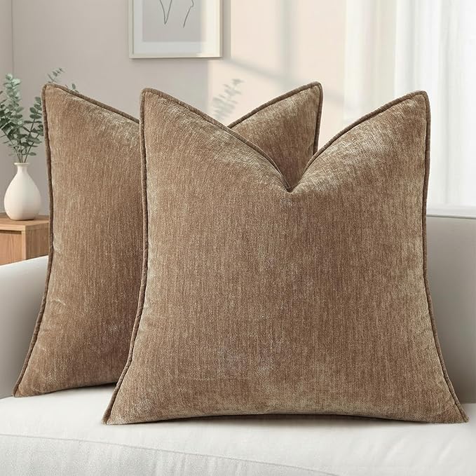 decorUhome Summer Couch Euro Sham Throw Pillow Covers 22x22 Set of 2,