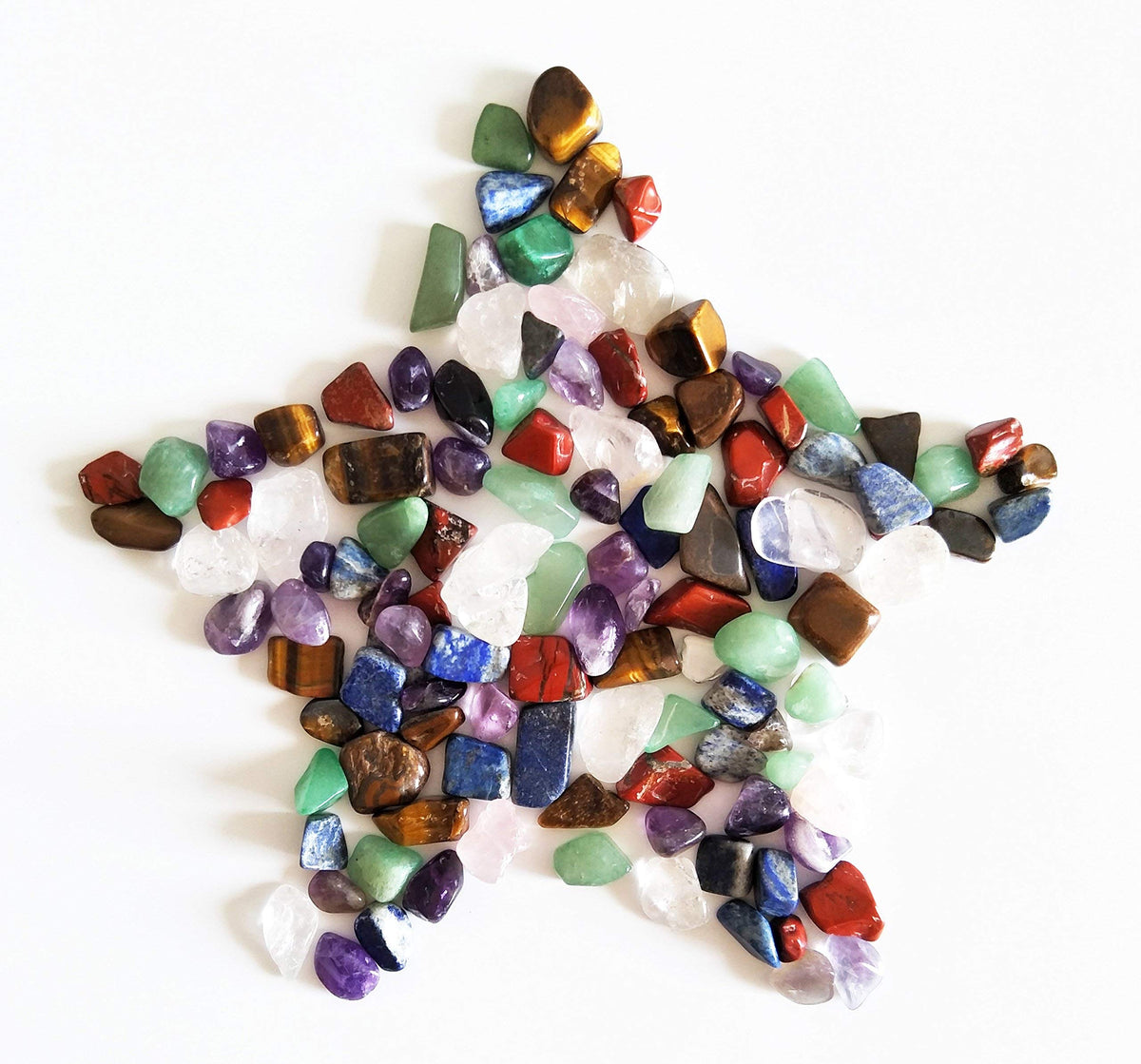 Mina Heal Chakra Stones Collection, Tumbled and Polished Natural Crystals, Mixed 7 Chakra Stones for Meditation, Energy Balance and Decorative Use (1Pound, 10-20mm)
