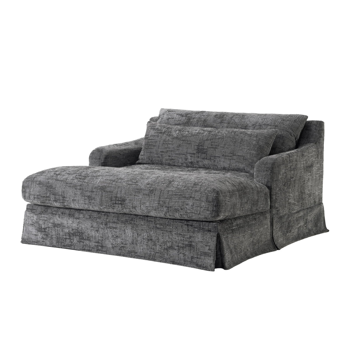 GDFStudio Chenille Sofa Bed Loveseat, Convertible Sleeper Couch with Deep Seat, 900 lbs Capacity, Upholstered Lounge Sofa with Pillows, Modern Compact Sofa for Living Room Bedroom Guest Space, Grey