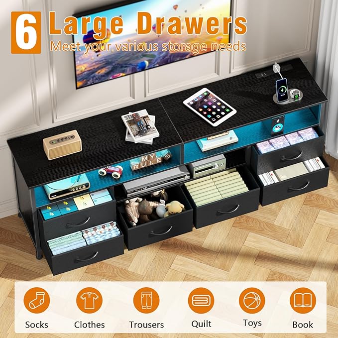 Furologee 55 Inch TV Stand, Entertainment Center
