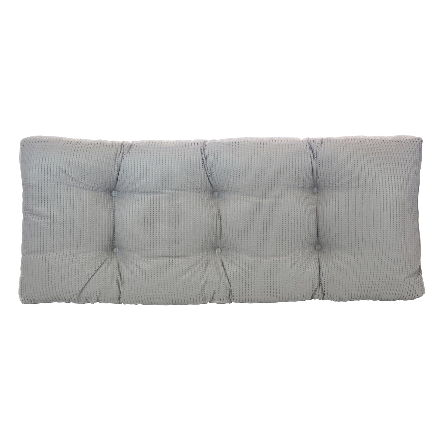 Klear Vu The Gripper Non-Slip Tufted Bench Cushion for Indoor Furniture, Assembled in USA, Entryway Storage, Bay Window, Corner Nook or Piano Seat, 33 Inches, Chenille Gray