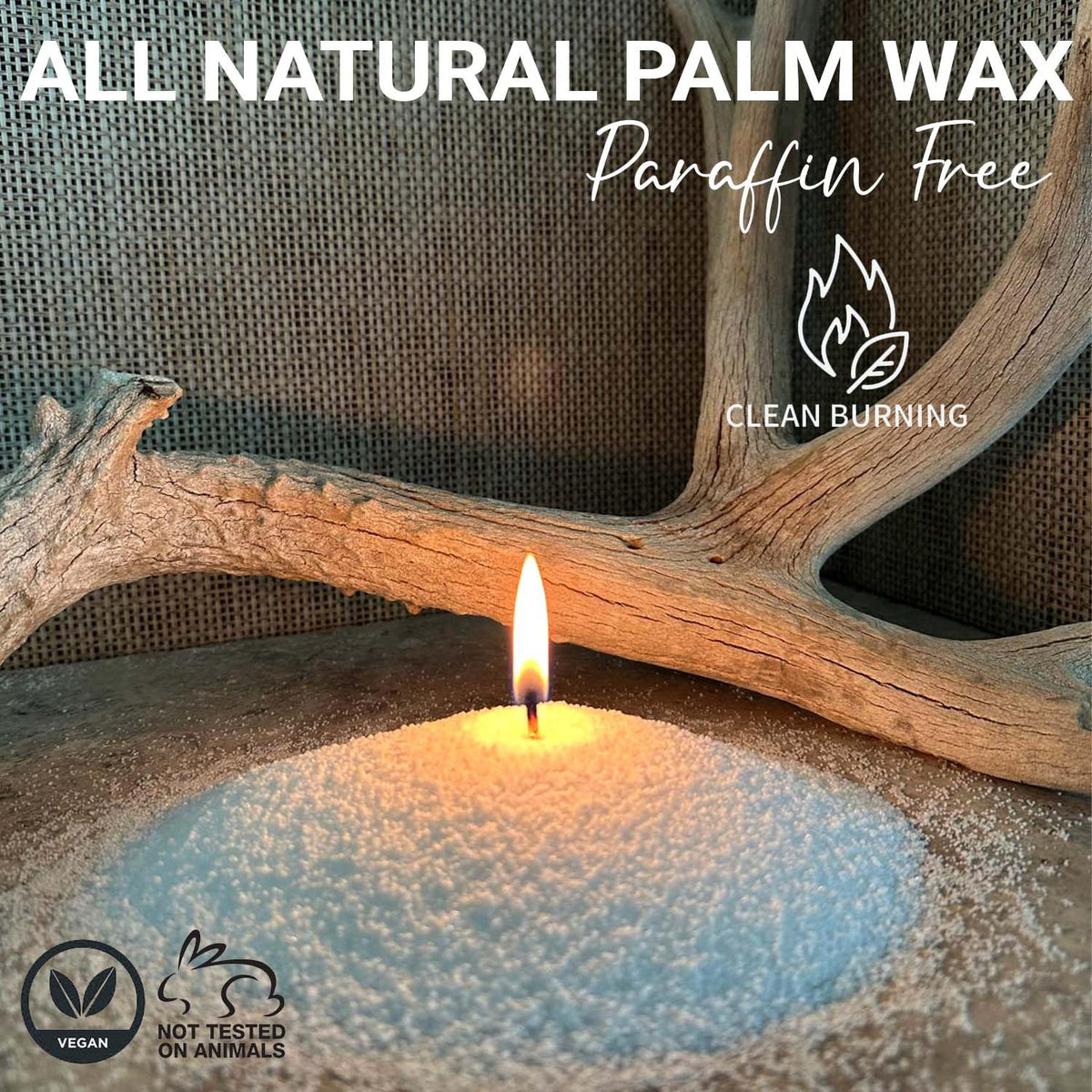 Fiora Naturals Pearled Candle Sand with Wicks – 1 Lb Sand Wax Beads & 20 Cotton Wicks – DIY Refillable Candle Making Kit, Long-Lasting, Smoke-Free, Clean Burning Snow Candles