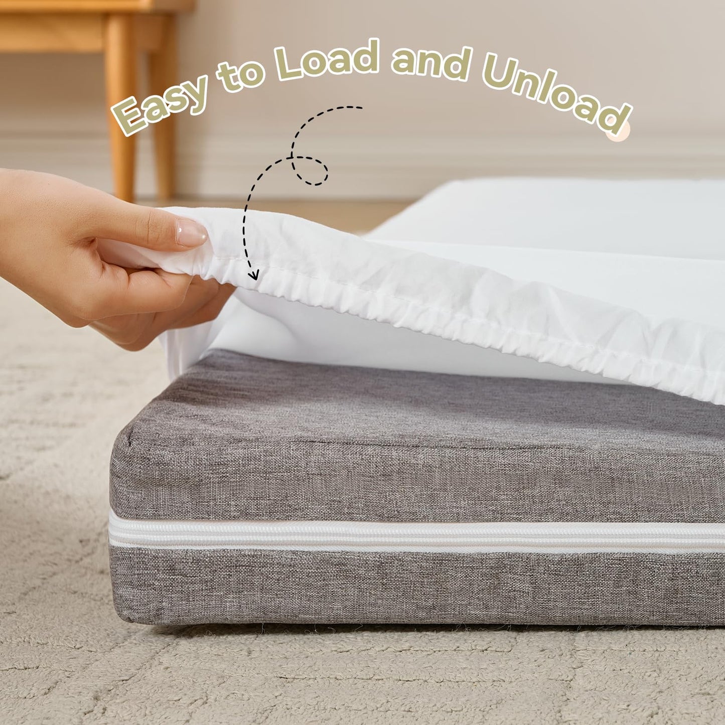 NSGZ Full Fitted Sheet Only Compatible with Trifold Mattress, Microfiber Fitted Bedsheet Fit for 6 Inch Low Profile Mattress with Full Elastic Edge for RV Bunk, Trundle Bed, Daybed, Camping (White)