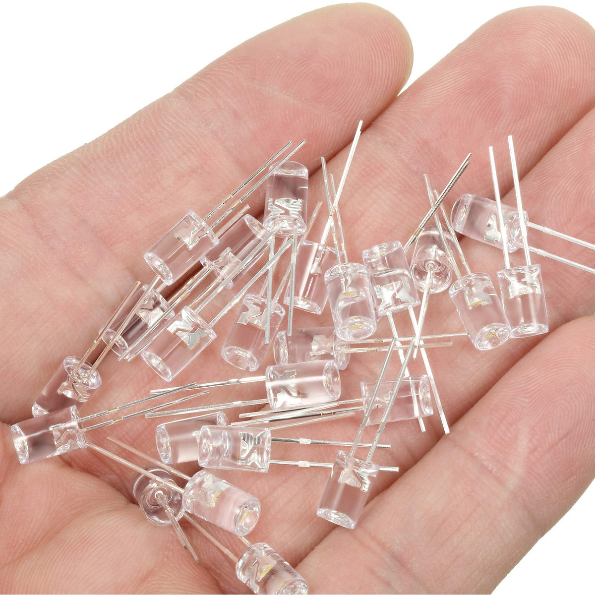Mudder 180 Pcs Valentine LED 5mm String Light Mini Replacement Bulb Energy Efficient LED Halloween Wire Light Connectable Home Decor for Festival Patio Garden Christmas Wedding Holiday (Warm White)