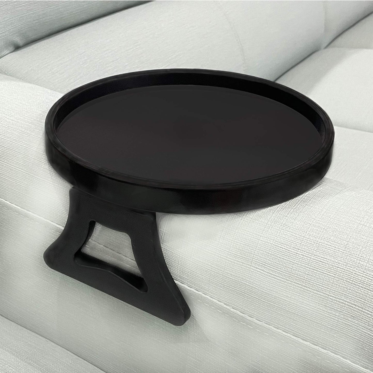 NDL Sofa Armrest Clip Table – No-Slip Couch Tray for Drinks, Snacks, Remote, Gamepads, Adjustable Armchair Table for Living Room, Bedroom, Dorm – Fits Most Armrests