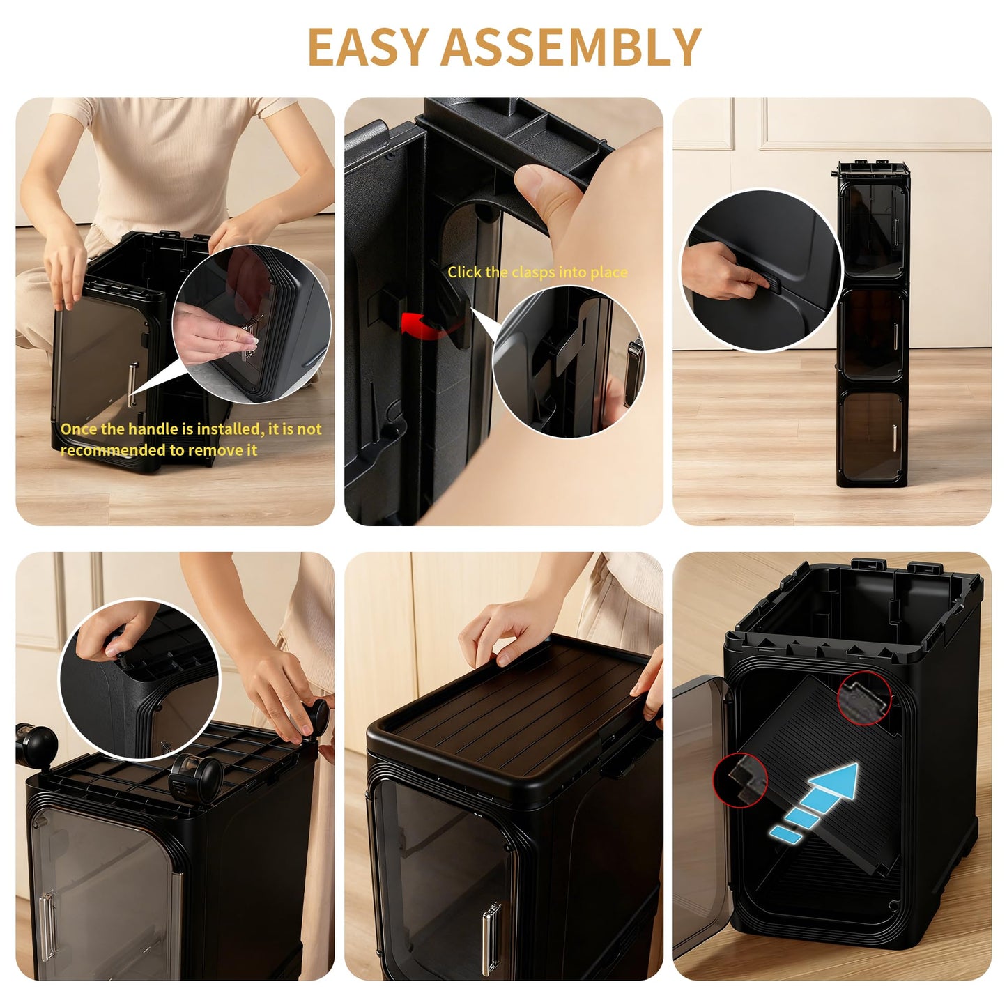Lifelongpal 4-Tier Tall Narrow Slim Bathroom Storage Cabinet, Black