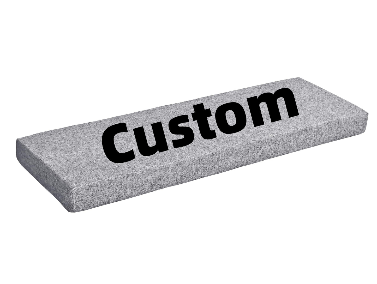 Kiyeocca Custom Bench Cushions for Indoor/Outdoor Furniture, Bay Window Seat Pad with Non-Slip Bottom, Foldable Foam Mattress, Replacement Sofa Couch Booster Cushion(Custom Size/Shape/Piping)