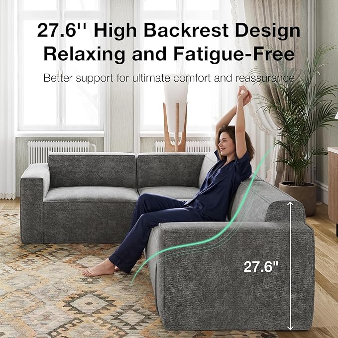 Novilla 176" Modular Sectional Sofa, No Assembly Cloud Sectional Couch