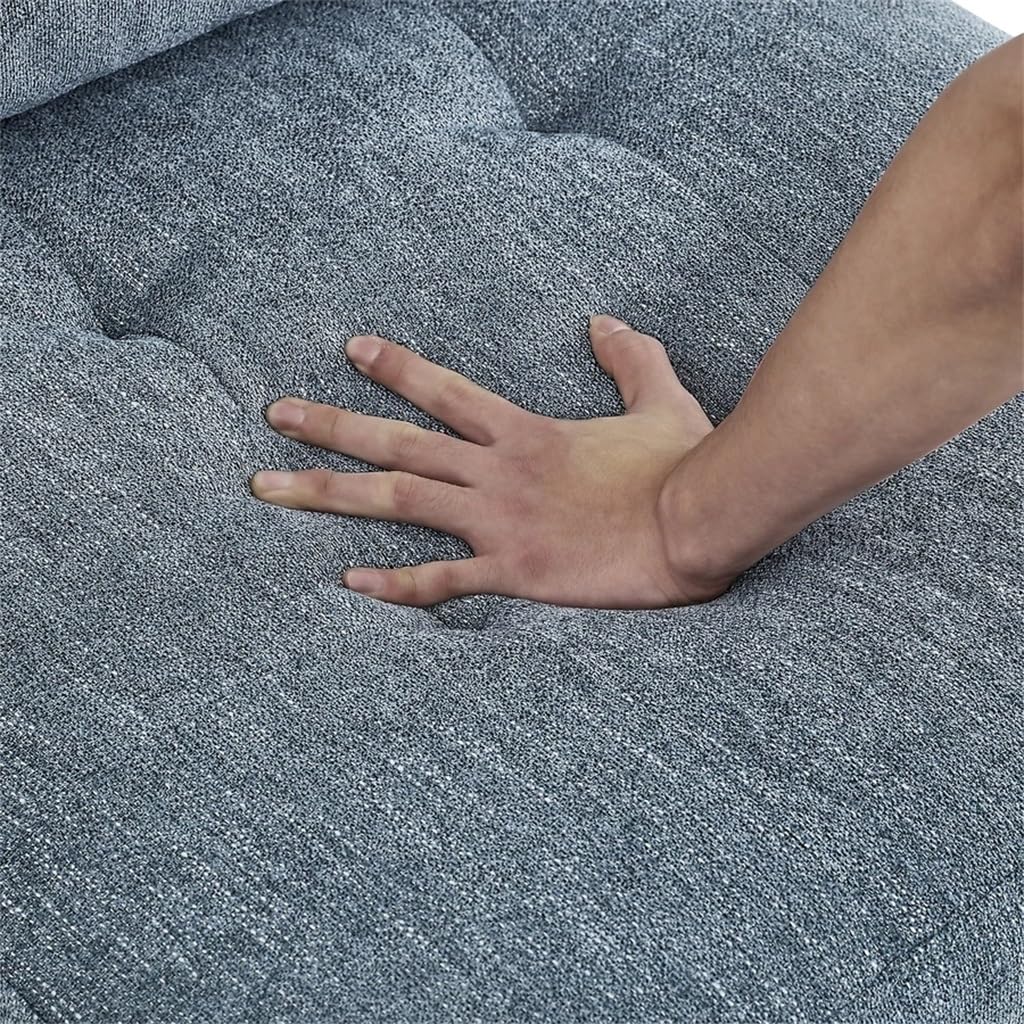 DUYHBAWRS L Shape Modular Sectional Sofa，Includes Three Single Chair and Corner ，Navy Chenille