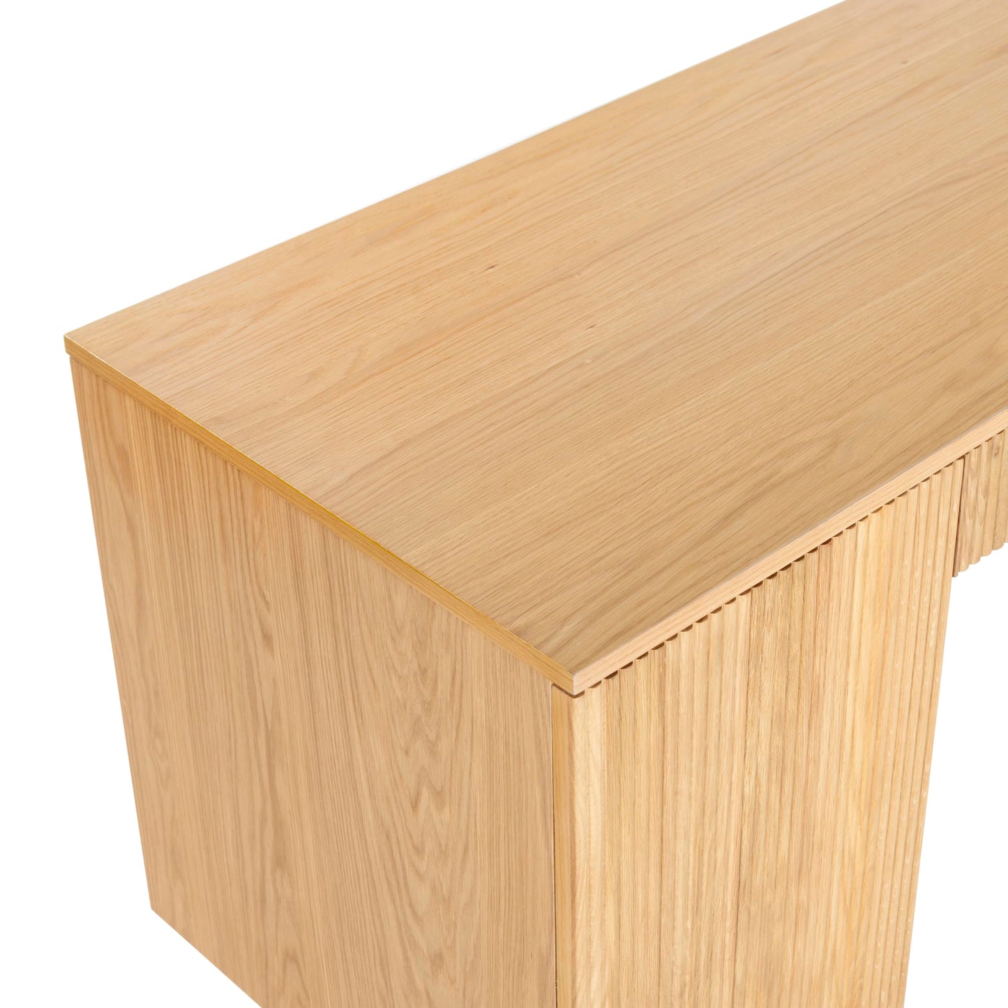 SAFAVIEH Couture Collection - Kristy Natural Fluted Wood Desk, Modern Writing Table with Textured Design (SFV4251A)