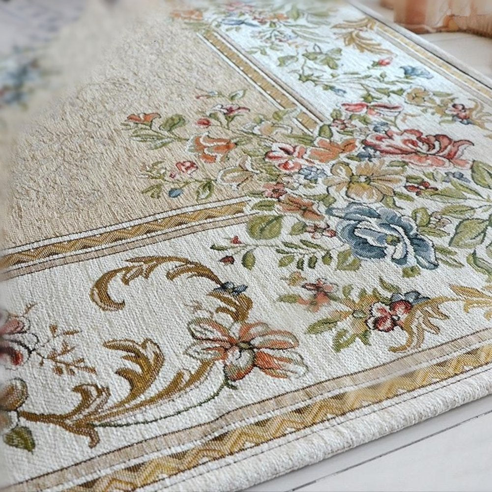 UKELER Home Collection Floral Design Modern Large Carpet for Living Room/Dining Room Floor, 5' x 7', Beige Garden