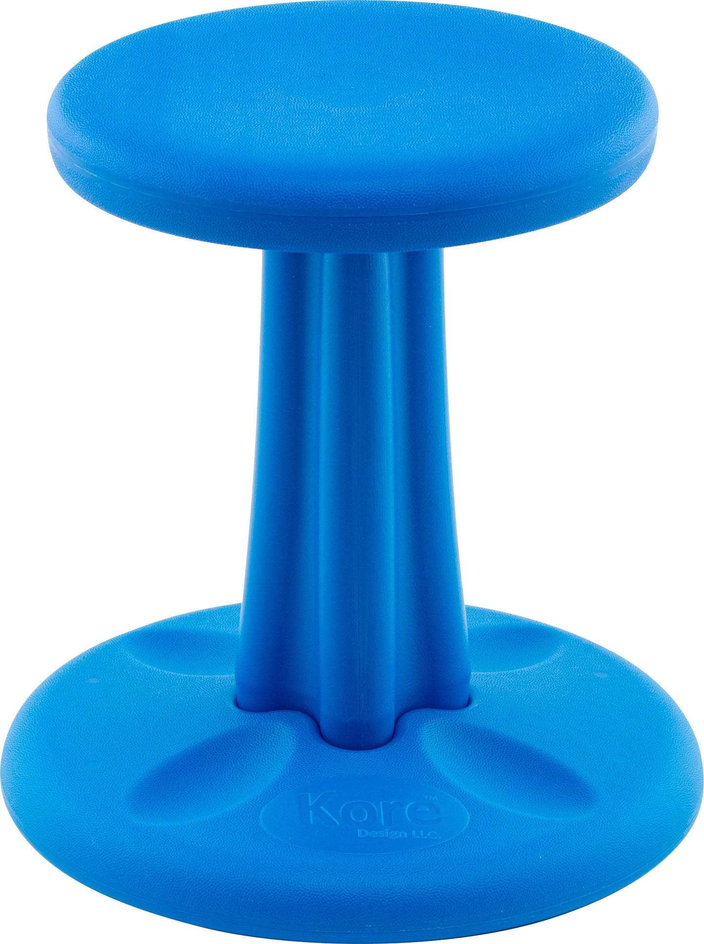 KORE Design Wobble Stool Chair, Girls + Boys Kid Desk Stools, Ergonomic Small Office Chairs, Flexible Seating for Active Child, ADD/ADHD, Classroom, School, Home, Kids (14in), Age 6-7 yrs, Blue