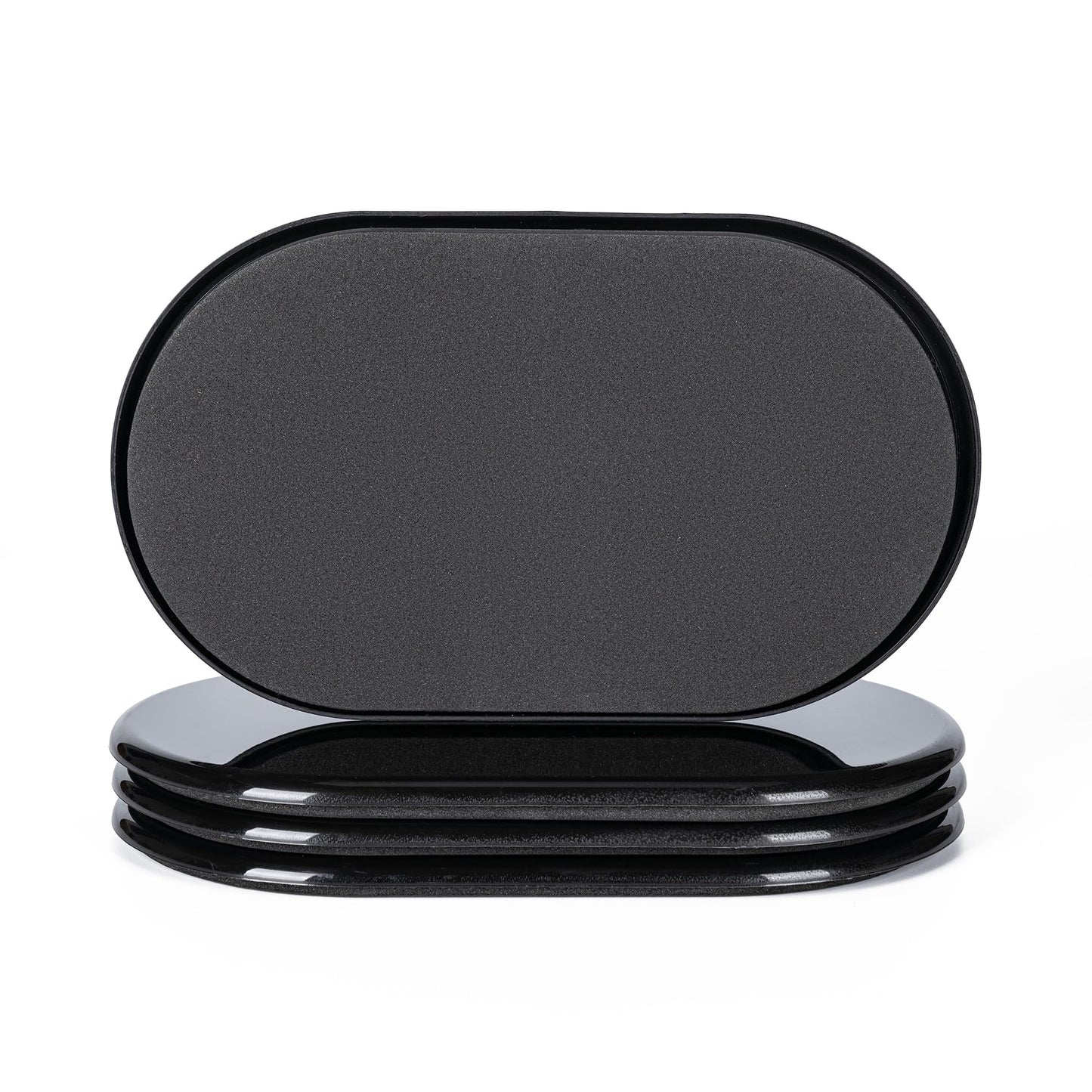 Furniture Sliders, Furniture Sliders Pads for Hardwood Floors, Chair Legs Floors Protectors, Reusable Round Glides Glider, Heavy Duty Furniture Movers Sliders (4 Pcs, 5 3/4inch x 9 1/2inch,Black)