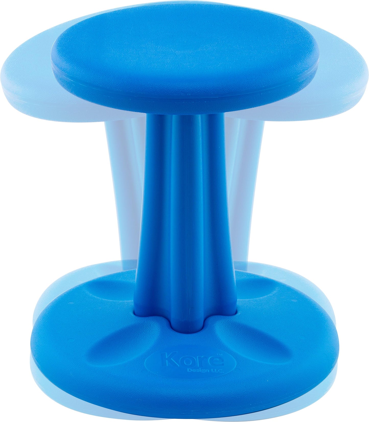 KORE Design Wobble Stool Chair, Girls + Boys Kid Desk Stools, Ergonomic Small Office Chairs, Flexible Seating for Active Child, ADD/ADHD, Classroom, School, Home, Kids (14in), Age 6-7 yrs, Blue