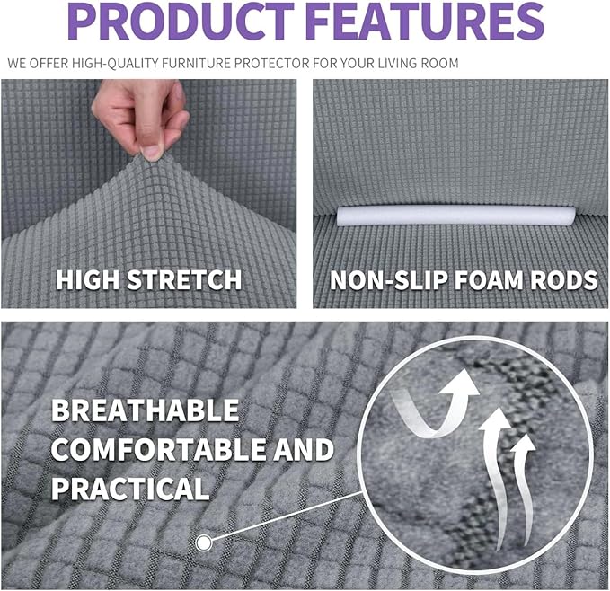 ZNSAYOTX Stretch Oversized Couch Cover Universal Sofa Covers
