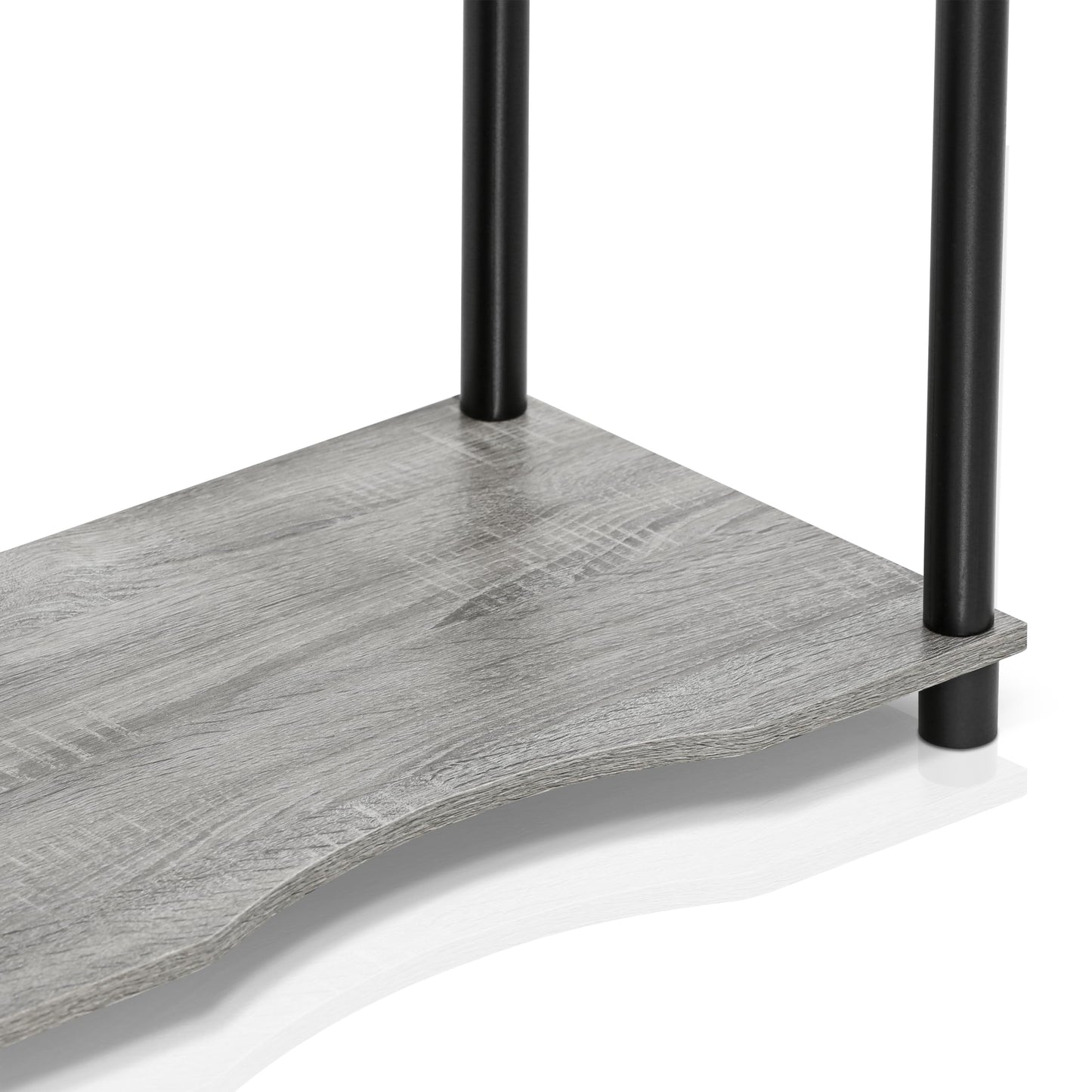 Furinno 10016GYW/BK Home Laptop Notebook Computer Desk, French Oak Grey/Black