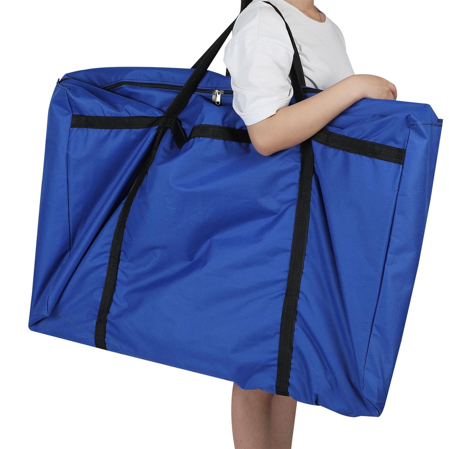 Paterr Trifold Poster Board with Storage Bag, Hook and Loop Fabric, Foldable 3 Panel Presentation Board for Science Fair and Exhibitions(Blue,72 x 36 Inch)
