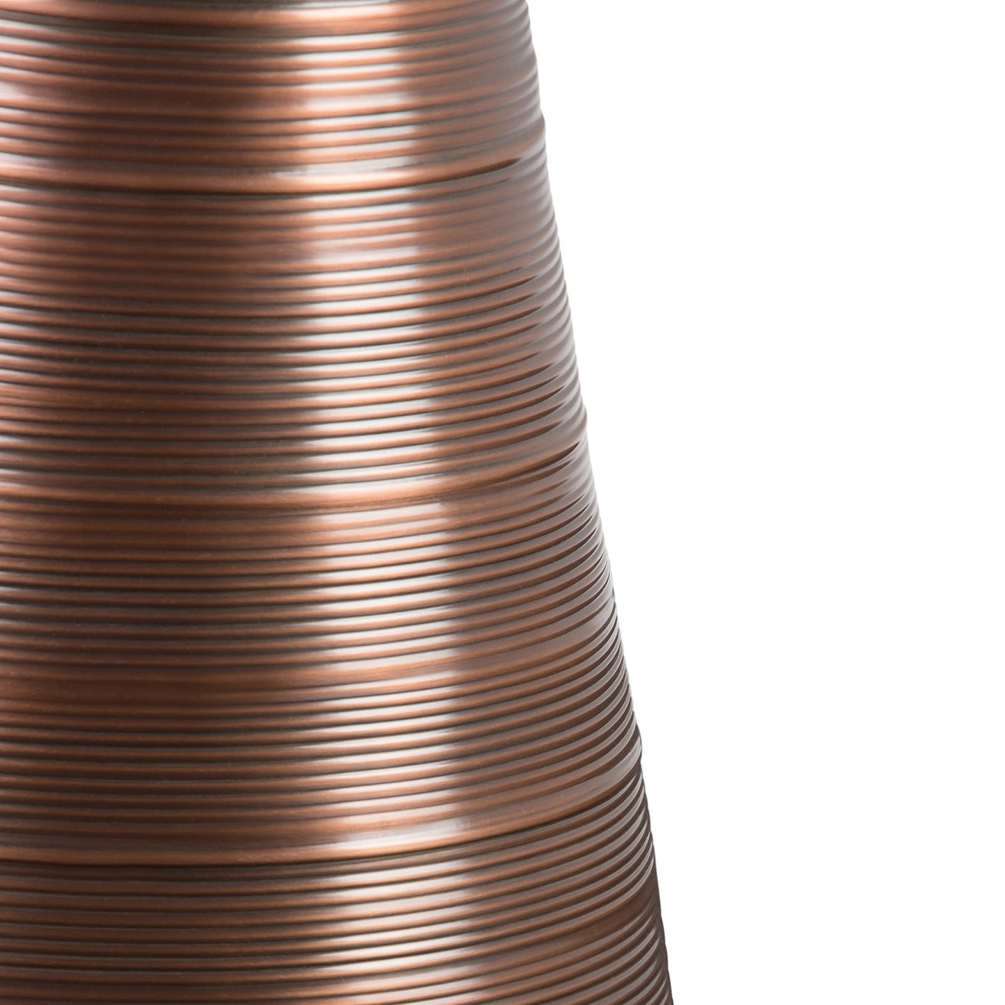 SIMPLIHOME Sheridan Metal Table - 18" Wide x 20" High Solid Metal Round Side Table in Aged Copper, Industrial Accent Table for Living Room, Bedroom, or Office with Sculptural Design, Assembled