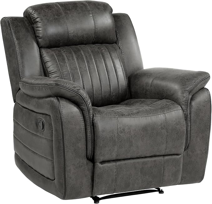 Lexicon Recliner Chair, Home Theater Seating, Manual Polished Microfiber