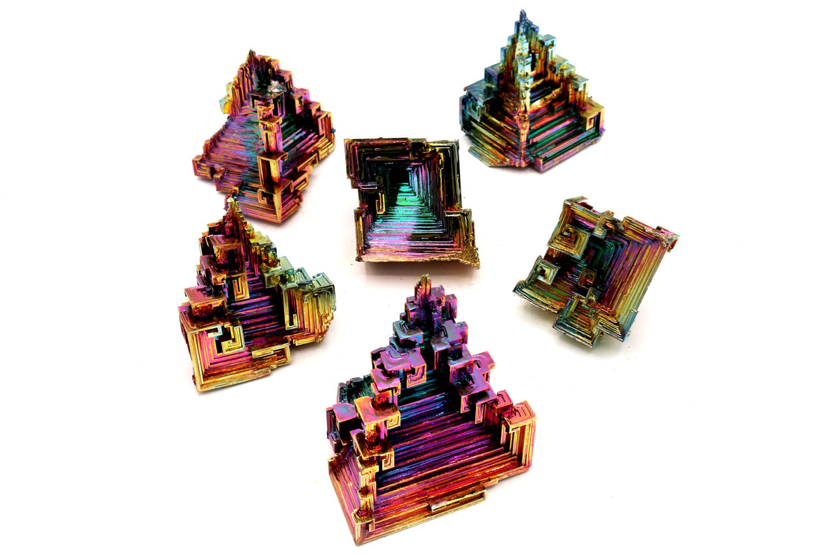 Rainbow Bismuth Crystal Stone Specimen for Collecting Decoration Wire Wrapping Wicca Reiki Energy Healing 99.99% USA Pure Mineral Element by Awesome Industries (200-300 Gram Weight)