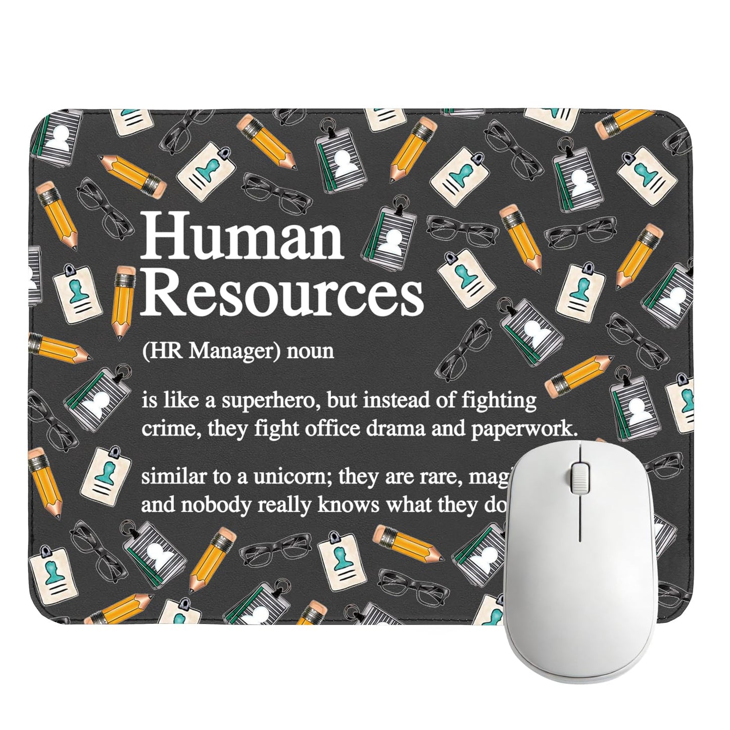 Hr Mouse Pad Human Resources Office Desk Decor Accessories Hr Manager Director Thank You Appreciation Gift Coworkers Colleague Mousepad (Human Resources Mousepad)
