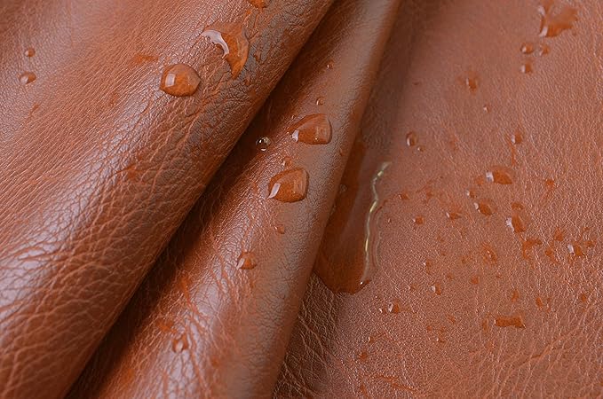 Wento Thick 2 Yard Faux Leather Fabric Soft Skin Grain PU Leather Fabric