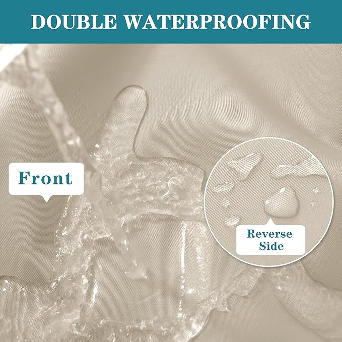 Outdoor Chaise Lounge Cushion Set of 2, Fadesafe Water-Repellent Lounge Deck