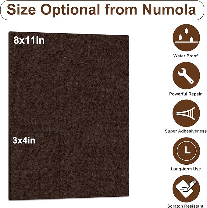 Numola Leather Repair Patch 3×4 inch Self-Adhesive Leather Repair Tape