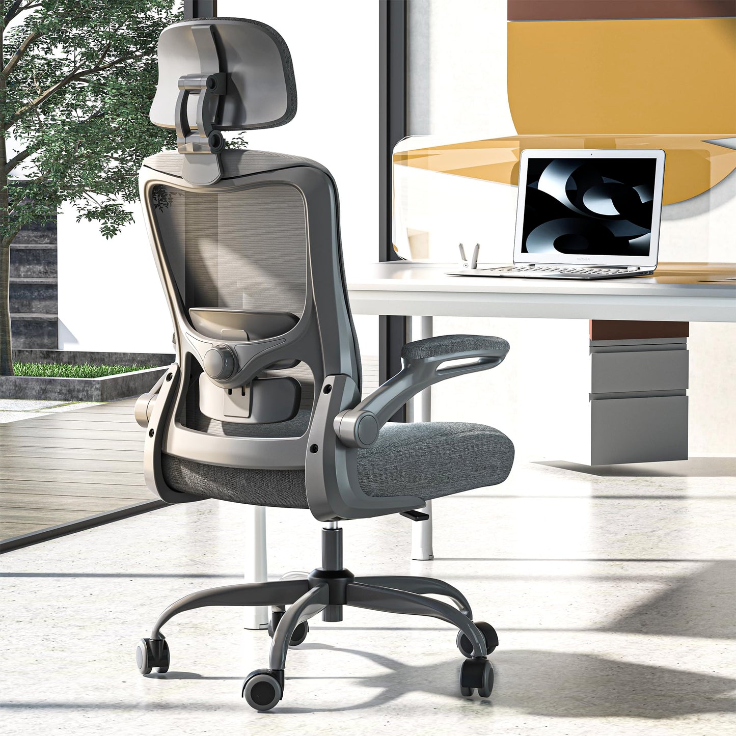 Ergonomic Office Chair for Long Hours, Full-Body Support, Relieve Neck & Back Pressure, 330LBS Capacity, Ideal for Home Office, Office & Study
