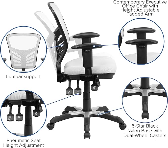 Flash Furniture Nicholas Mid-Back Swivel Office and Gaming Chair, Ergonomic