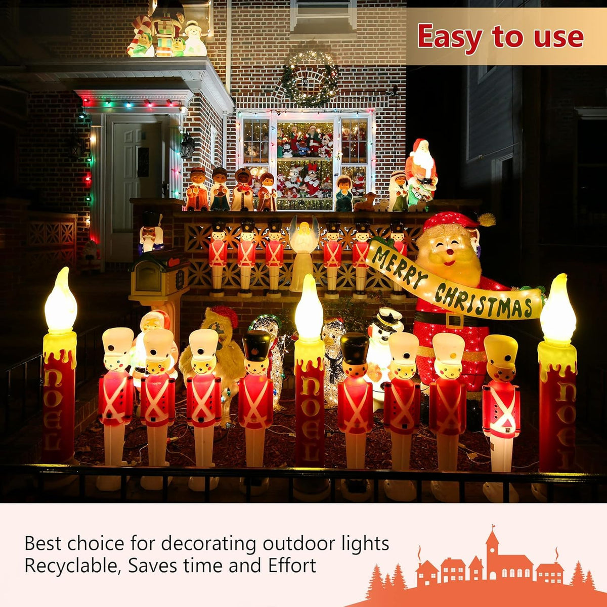 Meonum 1 Set Blow Mold Light Kit Replacement, E27 E26 Single Light Cord Kit with Switch Fuse Plug, for Indoor Outdoor Halloween Christmas Village House Craft Decorations and Salt Lamp