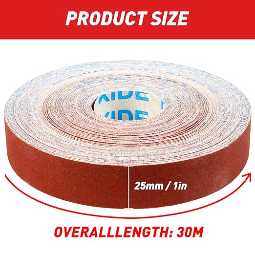 Emery Cloth Roll, 120 Grit Sandpaper Roll, Wet and Dry Emory Cloths