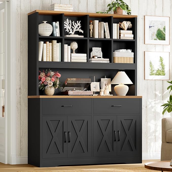 TEENFON 69" Tall Bookshelf and Bookcase, 5 Tier Floor Standing Bookshelves