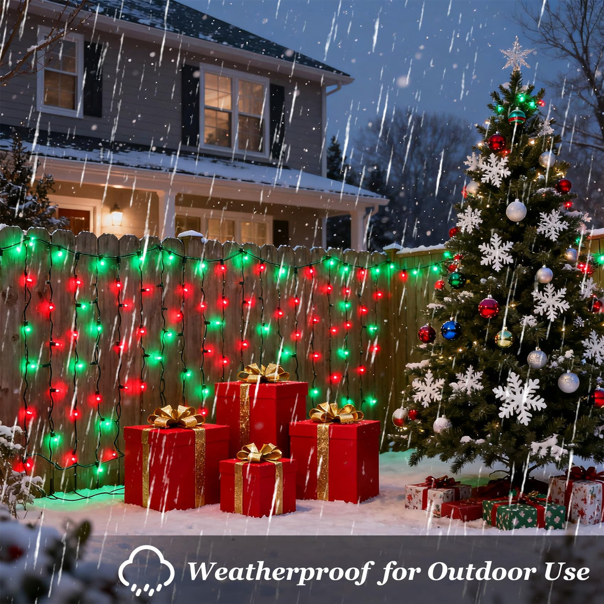 300 LED Red & Green String Lights, 75FT Connectable Fairy Lights with 12 Modes Dimmable Timer, Spring Decorations for Home, Tree Lights Indoor for Spring Summer Birthday Party Christmas Decorations