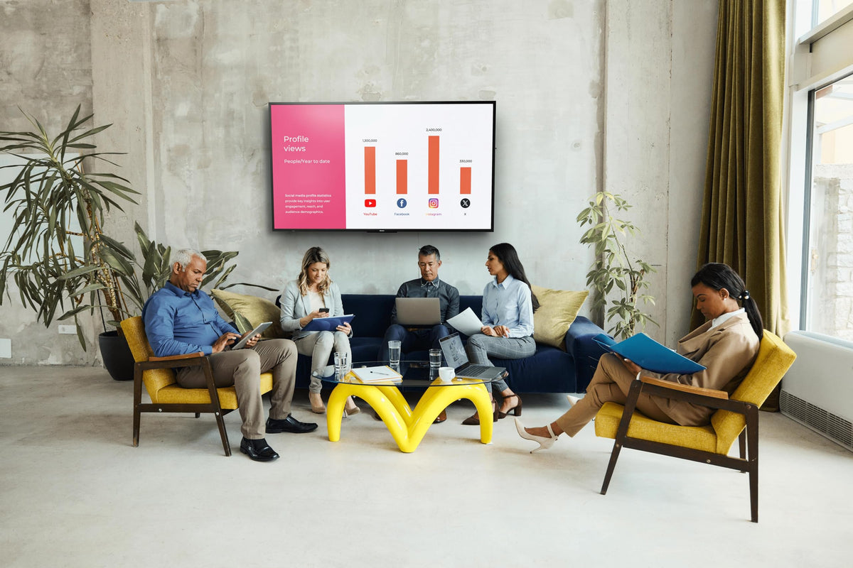 Promethean ActivPanelD 65" Commercial Digital Display, 4K UHD Non-Touch Digital Signage Screen for Announcements, Offices, Schools & Retail, Wall Mount Included, 3-Year Onsite Support