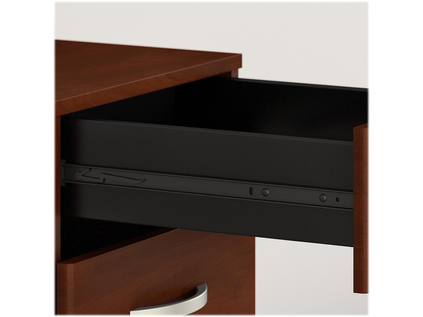 Bush Business Furniture 3 Drawer Mobile File Cabinet - Assembled, Rolling Document Storage for Home or Professional Office, Studio C Collection, Hansen Cherry