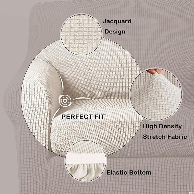 Turquoize Stretch Sofa Slipcover 2 Pieces Sofa Cover Couch Cover