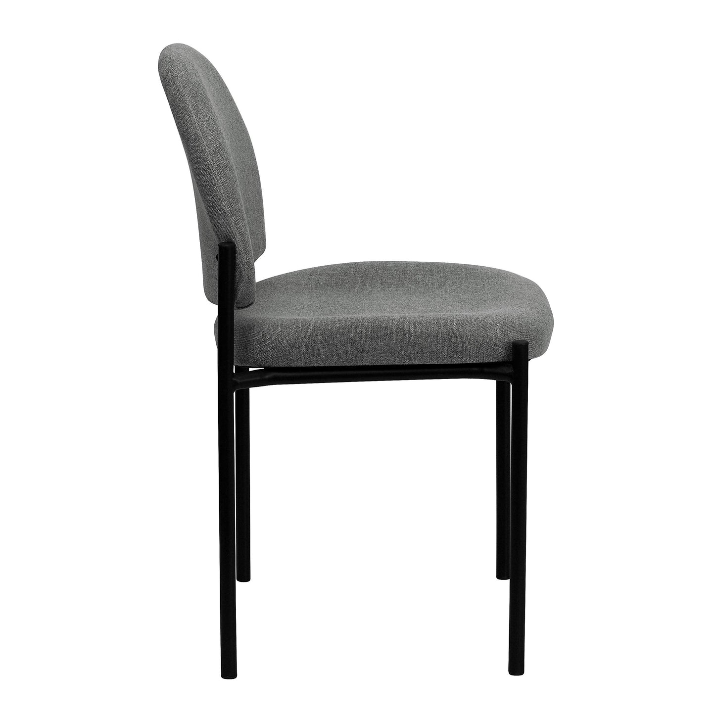 Flash Furniture Tania Comfort Gray Fabric Stackable Steel Side Reception Chair