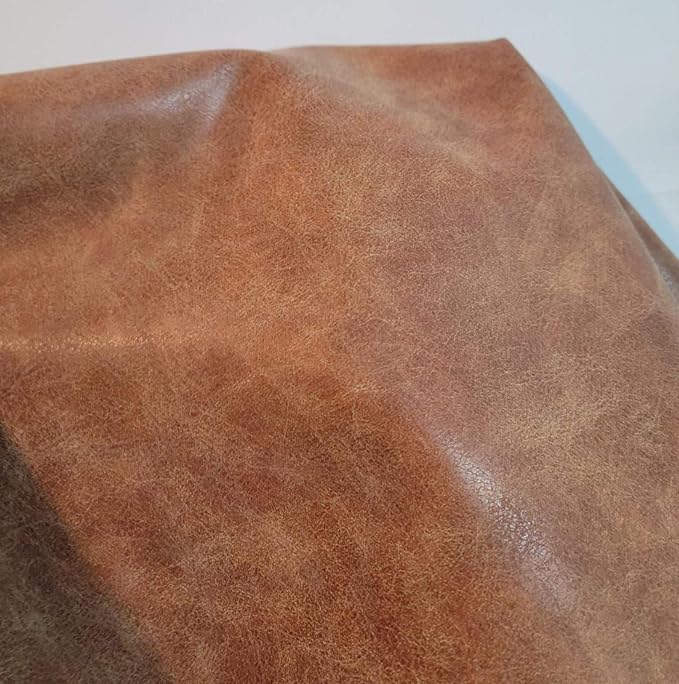 NAT Leathers | Blonde Crazy Horse Soft Faux Vegan Leather PU | 1 Yard Cut by