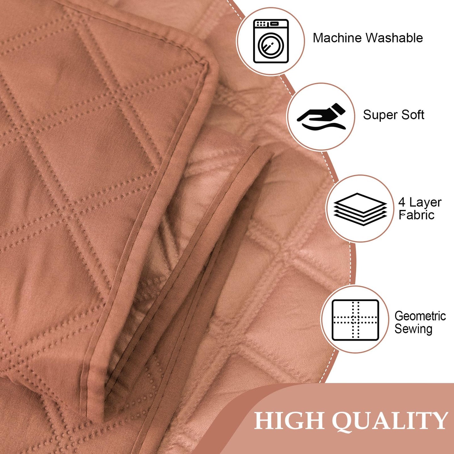 HDCAXKJ Waterproof Sectional Couch Cover L Shaped Sofa Covers Washable Corner Sectional Slipcovers Dog Pet Proof U Shape Furniture Protector with Upgraded Anti Slip Strips (X-Large, Brick Red)
