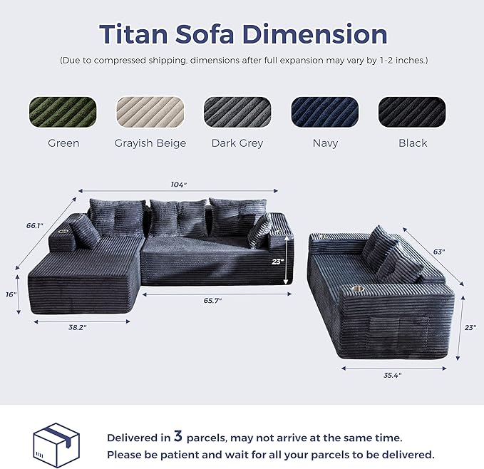 MAXYOYO Modular Sectional Couch