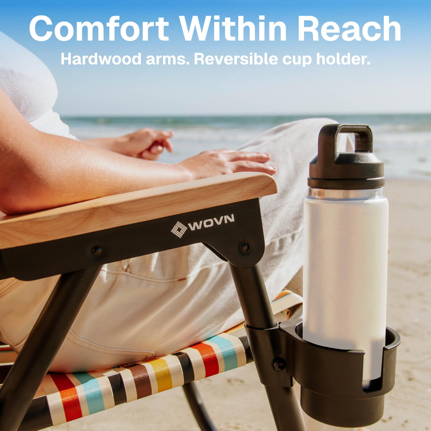 GoSports Outdoors WOVN Beach Backpack Chair - Premium Folding Camping Chair - 9 Styles Available - Drifter
