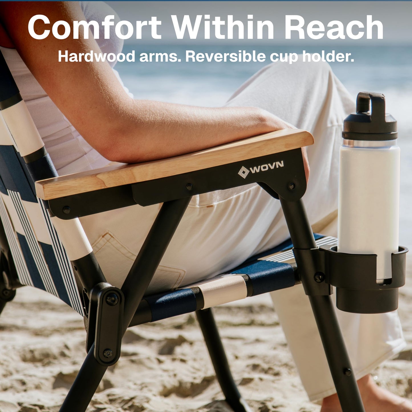 GoSports Outdoors WOVN Beach Backpack Chair - Premium Folding Camping Chair - 9 Styles Available - LIDO