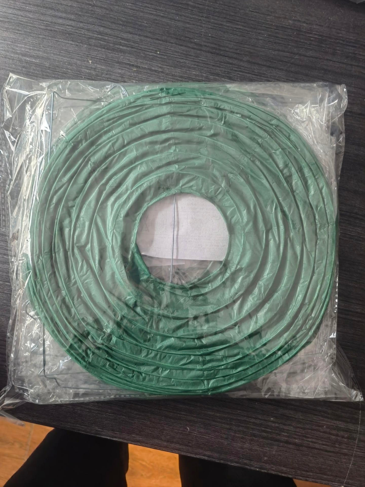 Christmas Green Paper Lanterns Hanging Ceiling Round Lanterns for Spring Theme Christmas Home Decorations 10 PCS