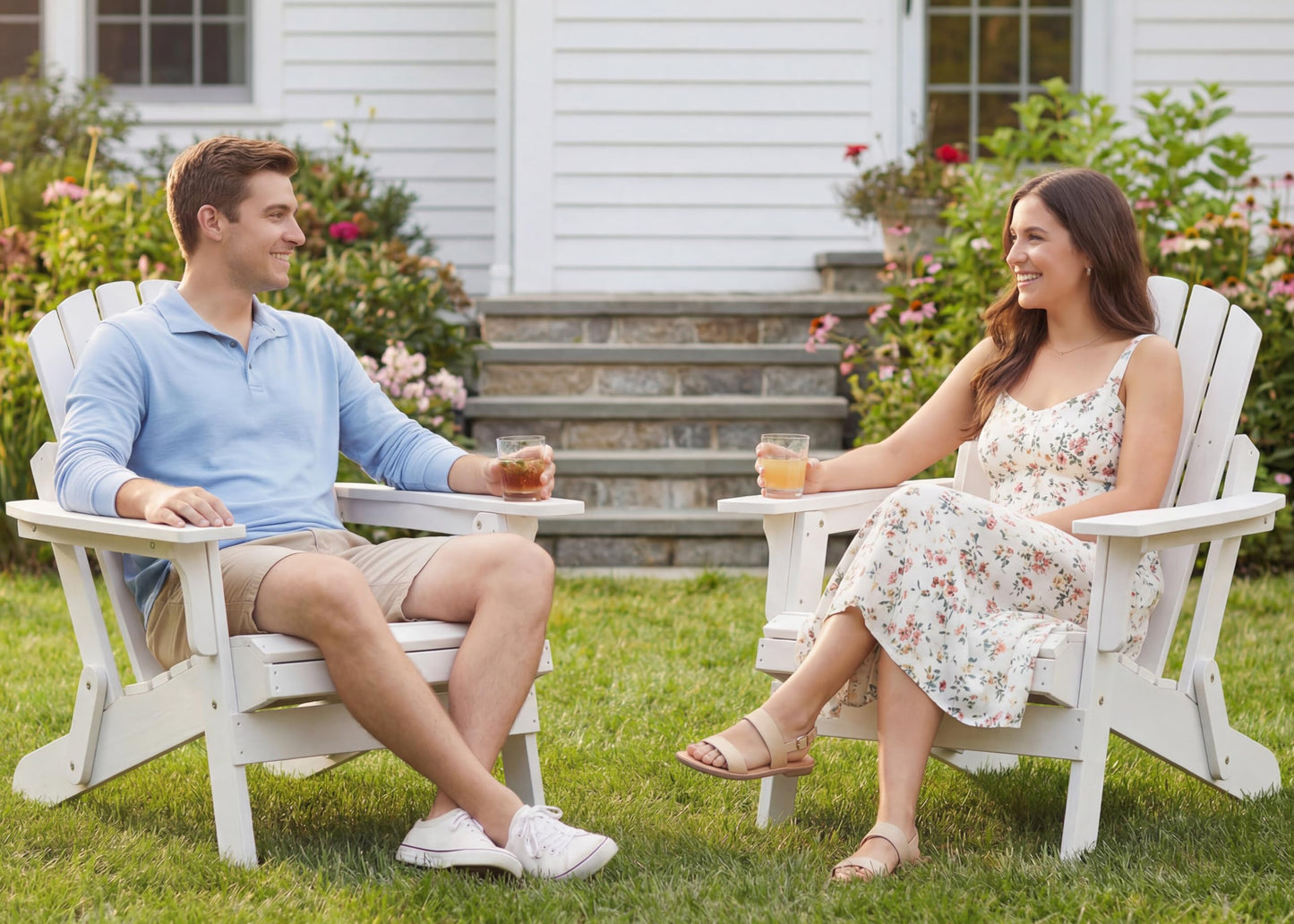 Wood-Natrl Oversized Wooden Folding Adirondack Chair with Pre-Assembled Backrest and Seat Board, Lounge Chair for Outdoor Patio Garden Lawn Backyard Firepit Deck Pool Beach